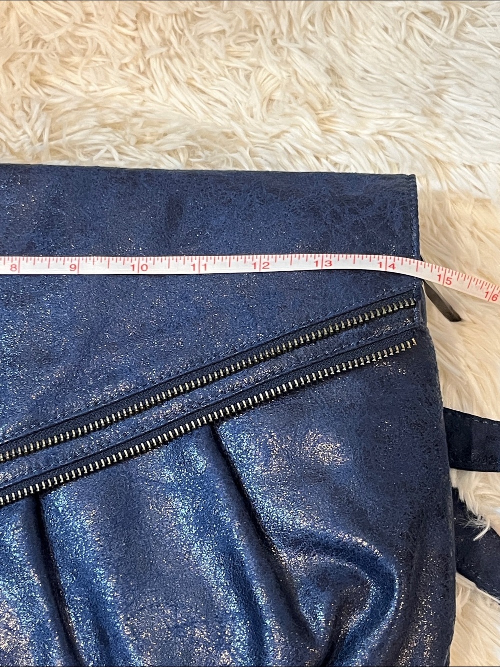 Matt & Nat Ritual laptop/messenger bag, blue stardust color. - Picture 9 of 11